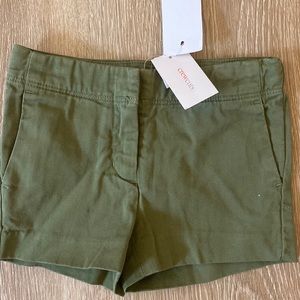 NWT green khaki chino shorts Crew Cuts